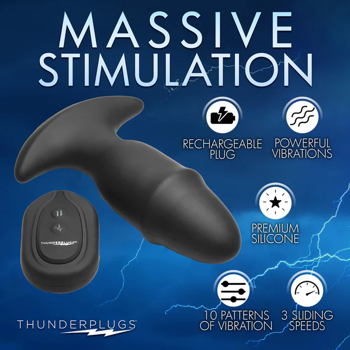 Butt Slider 10X Sliding Ring Silicone Missile Plug W/ Remote - Image 5