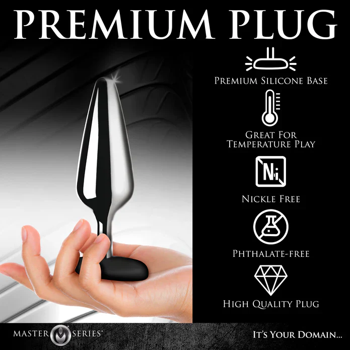 Butt Slut Metal & Silicone Butt Plug - Image 5