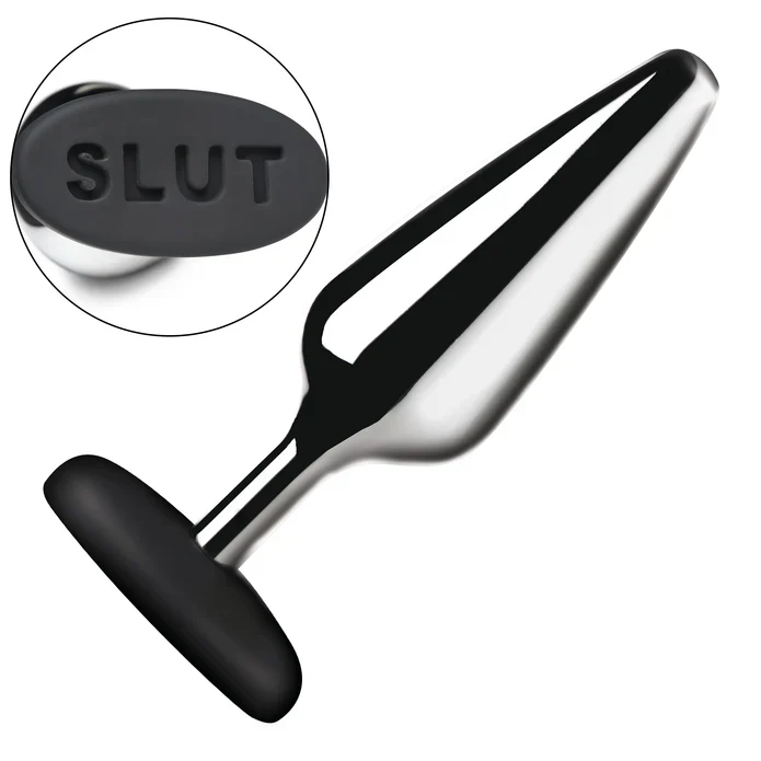Butt Slut Metal & Silicone Butt Plug - Image 7