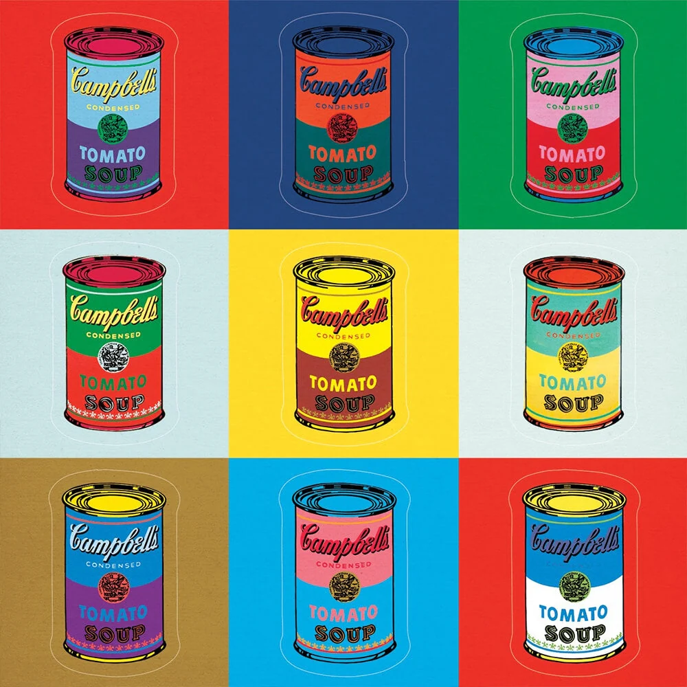 Campbell's Soup Cans By Andy Warhol - Sheet of 9 Stickers