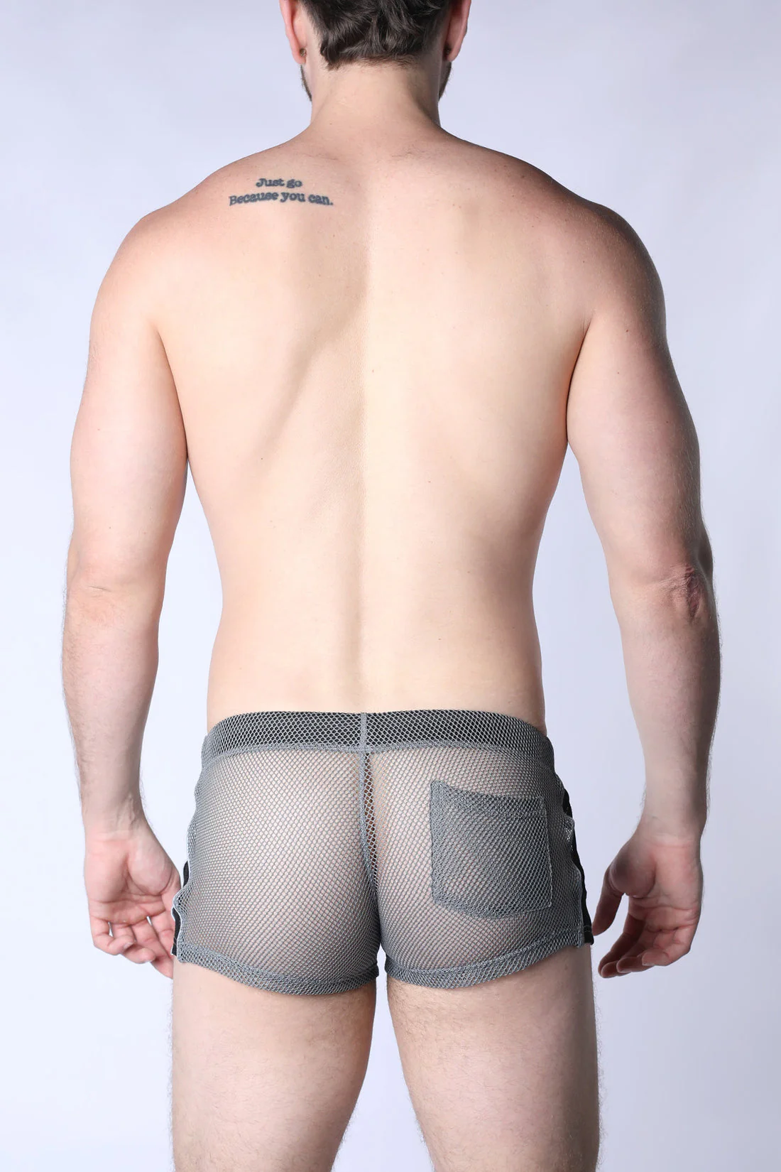 CELLBLOCK 13 Chain Reaction Mesh Jock Short - Gray - Image 3