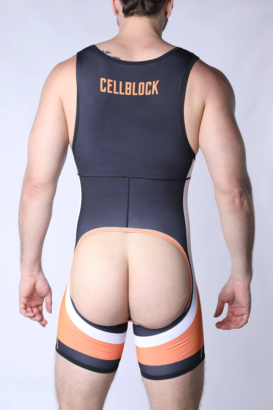CELLBLOCK 13 Chain Reaction Singlet Jock - Orange - Image 2