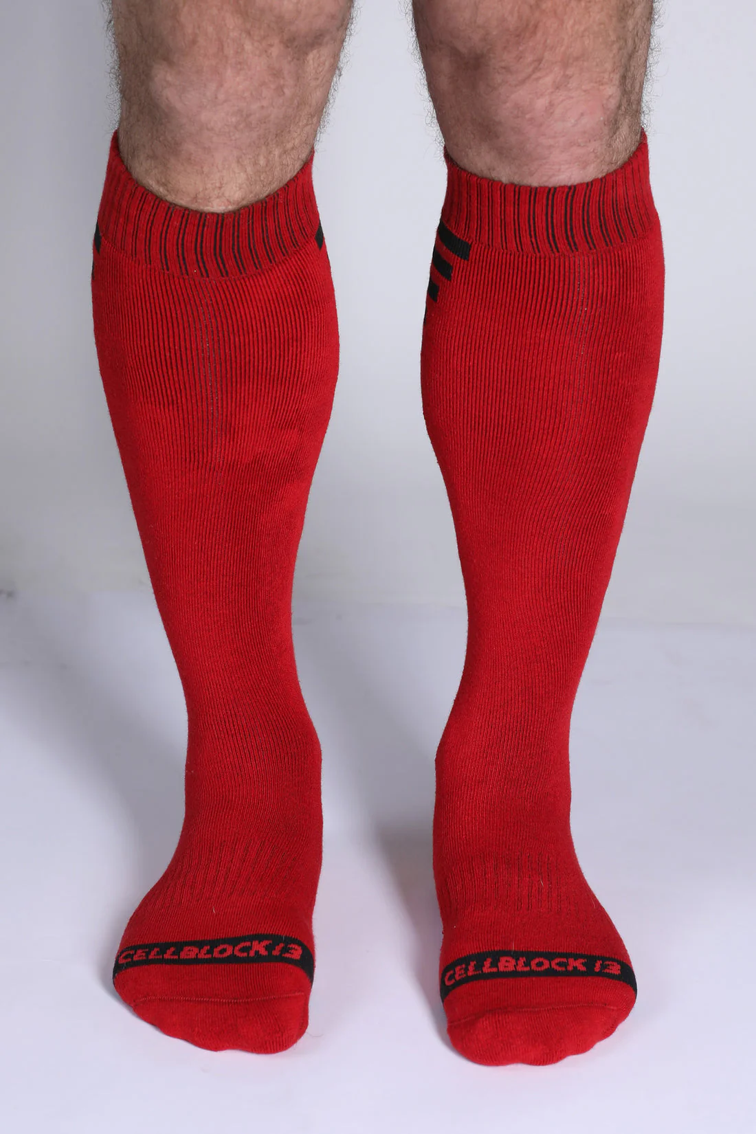 CELLBLOCK 13 Iron Grip Knee High Socks - Red - Image 2