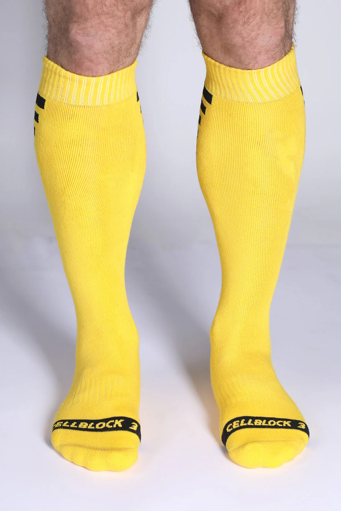 CELLBLOCK 13 Iron Grip Knee High Socks - Yellow - Image 2