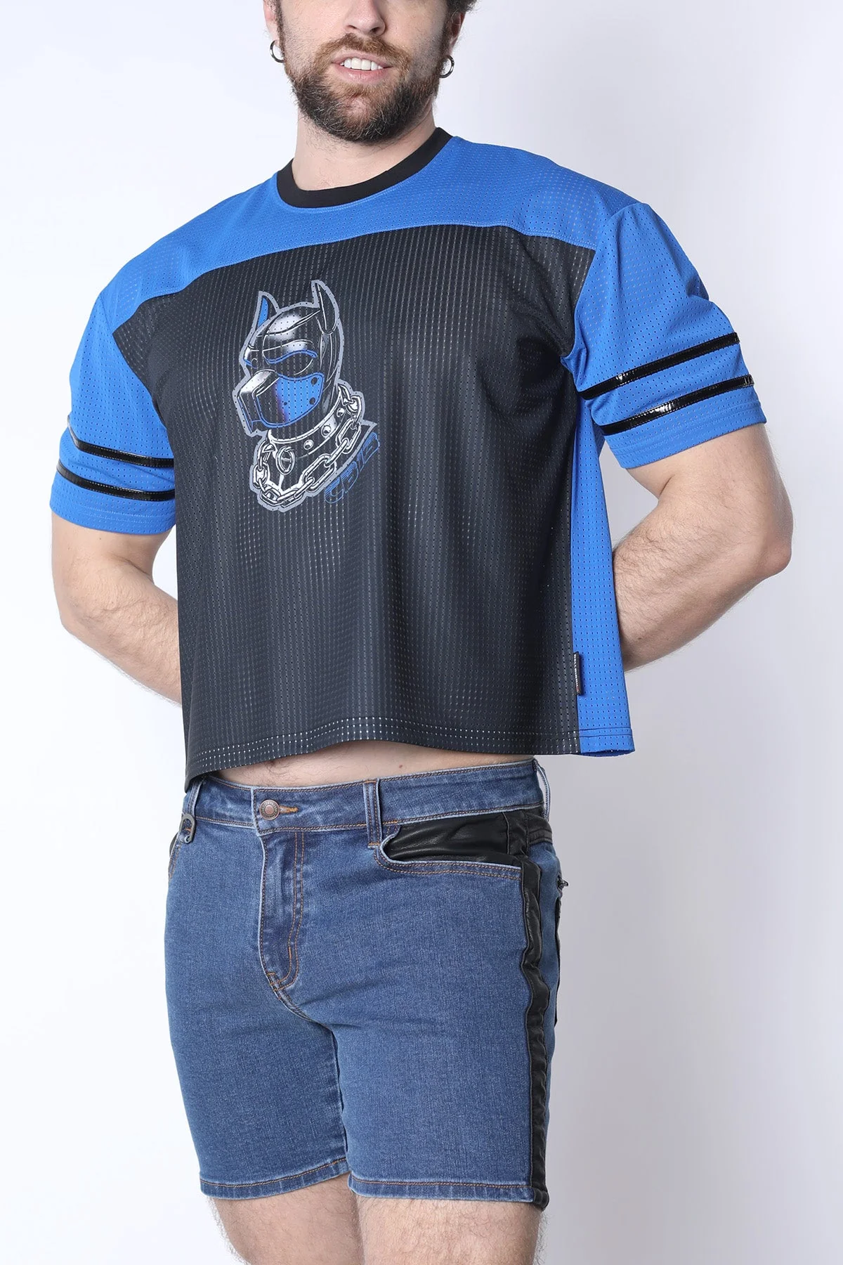 CELLBLOCK 13 Kennel Club DARK PUP Crop Top - Blue - Image 2