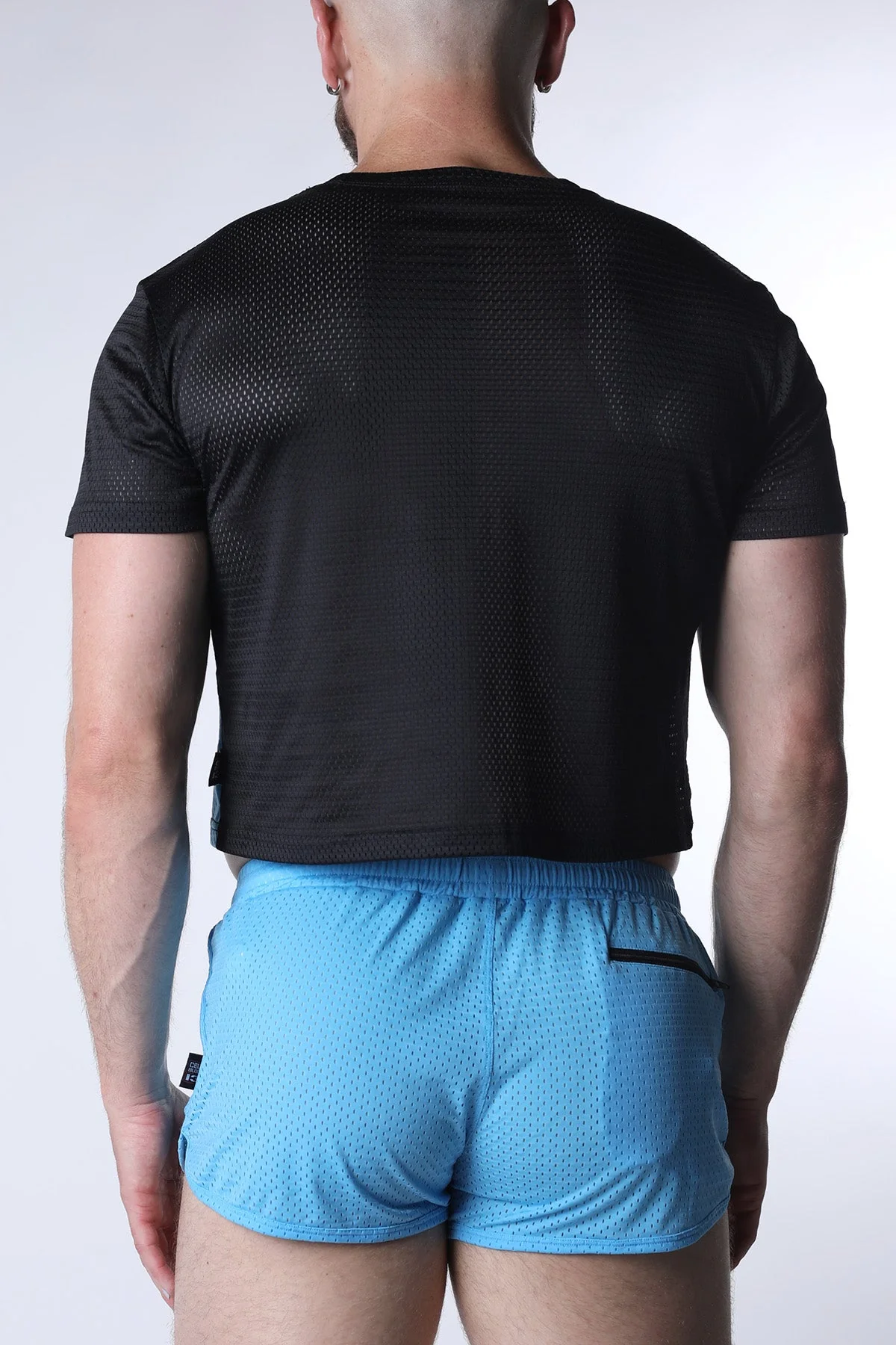 CELLBLOCK 13 Starter Mesh Crop Tee - Blue - Image 3