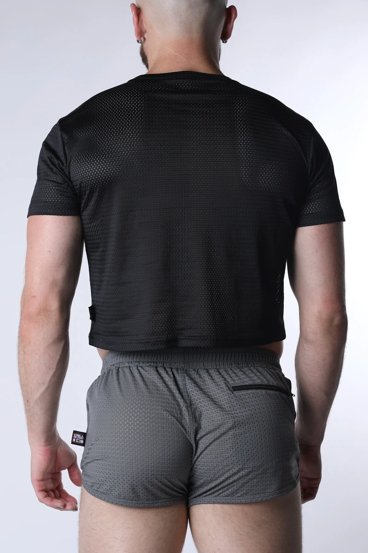 CELLBLOCK 13 Starter Mesh Crop Tee - Gray - Image 2