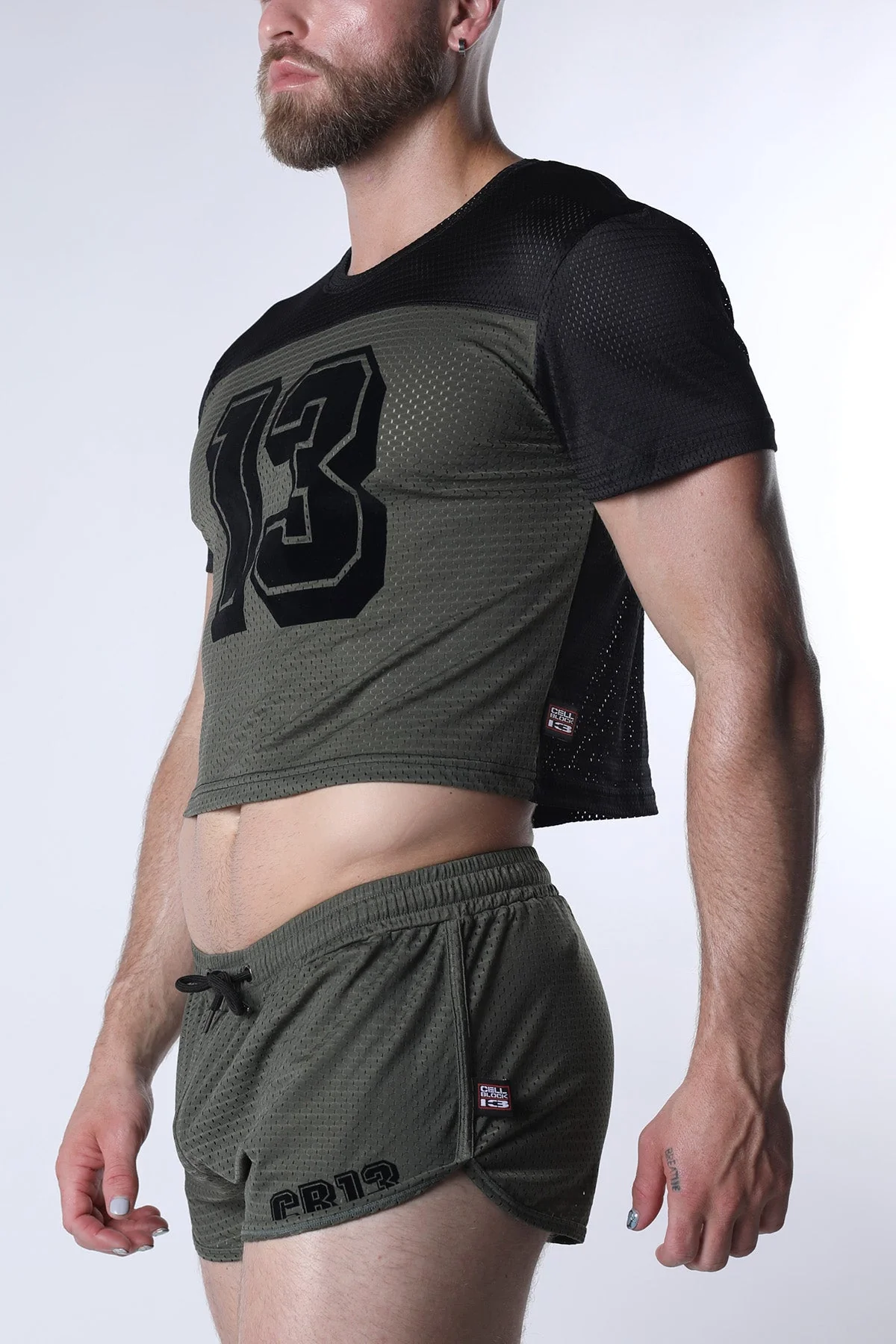 CELLBLOCK 13 Starter Mesh Crop Tee - Green - Image 2