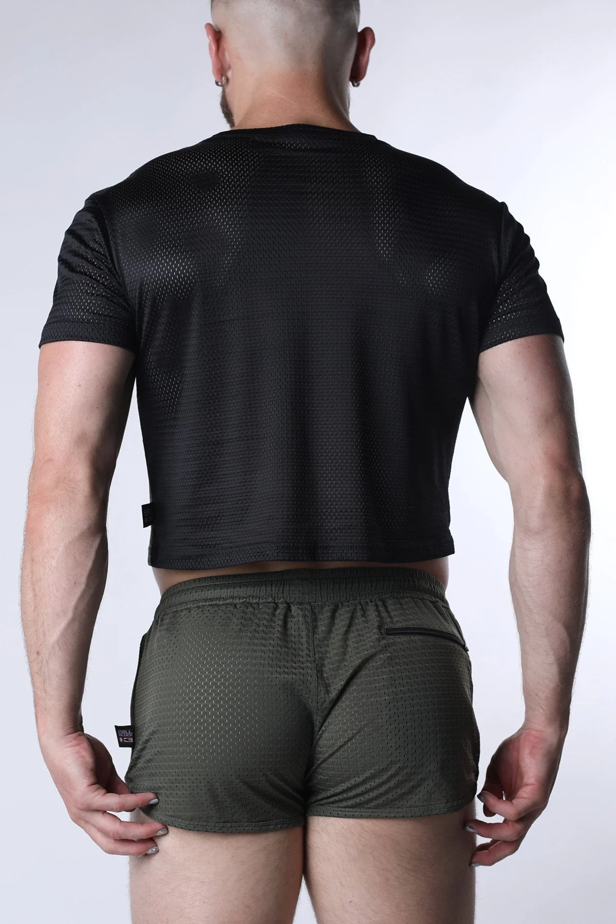 CELLBLOCK 13 Starter Mesh Crop Tee - Green - Image 3
