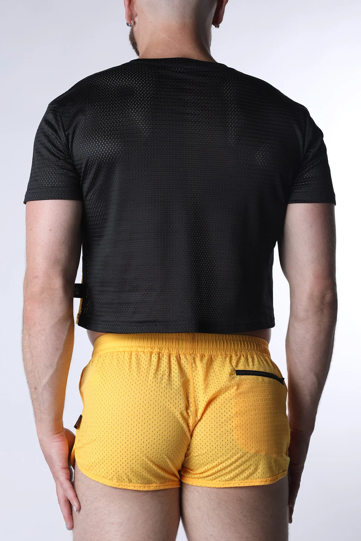 CELLBLOCK 13 Starter Mesh Crop Tee - Yellow - Image 2