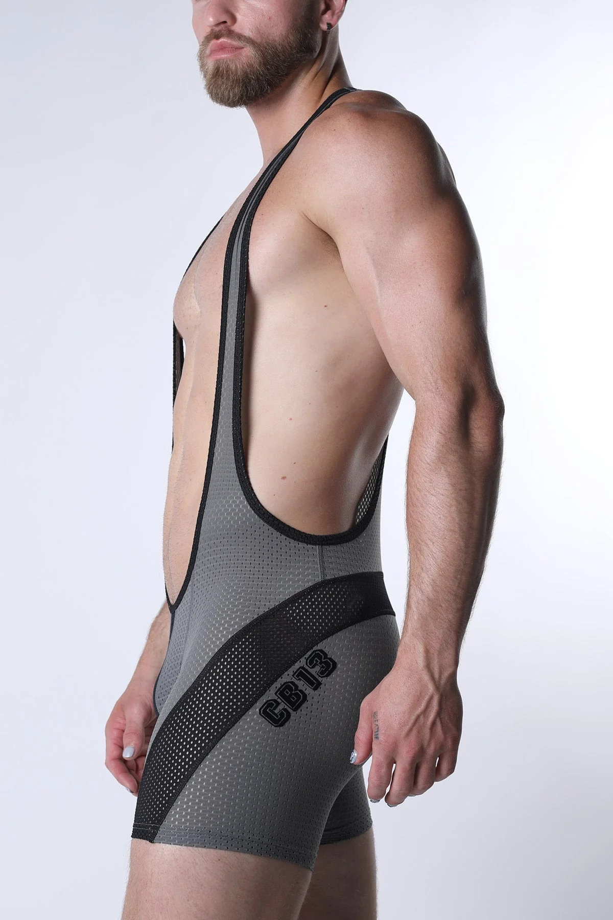 CELLBLOCK 13 Starter Mesh Zipper Singlet - Gray - Image 2