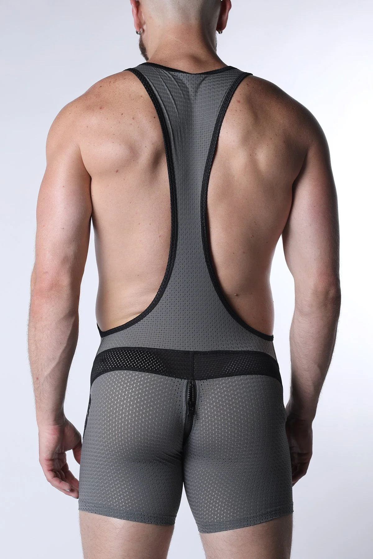 CELLBLOCK 13 Starter Mesh Zipper Singlet - Gray - Image 3