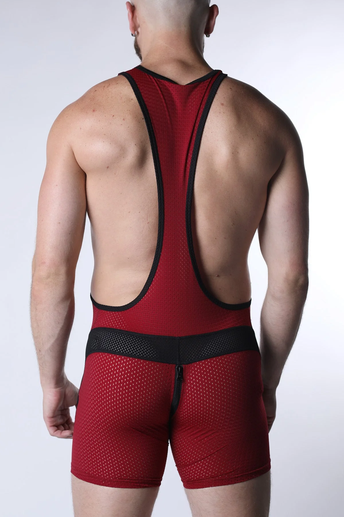 CELLBLOCK 13 Starter Mesh Zipper Singlet - Red - Image 3