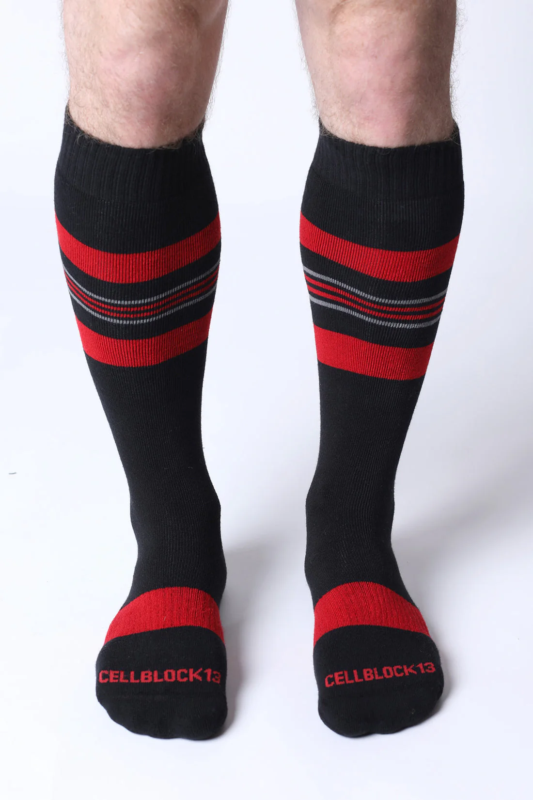 CELLBLOCK 13 Tight End Knee High Shadow Socks - Red - Image 2