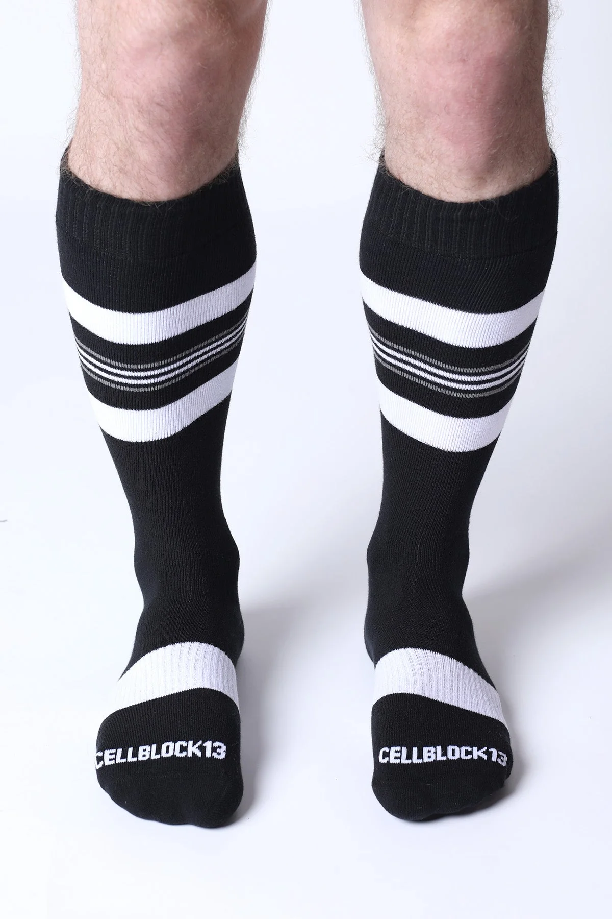CELLBLOCK 13 Tight End Knee High Shadow Socks - White - Image 2