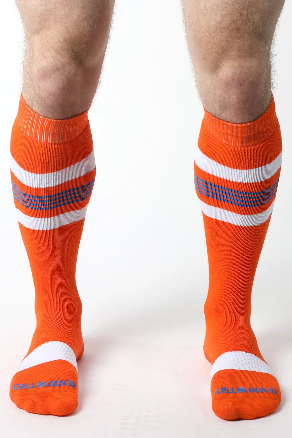 CELLBLOCK 13 Tight End Knee High Socks Orange - Image 3