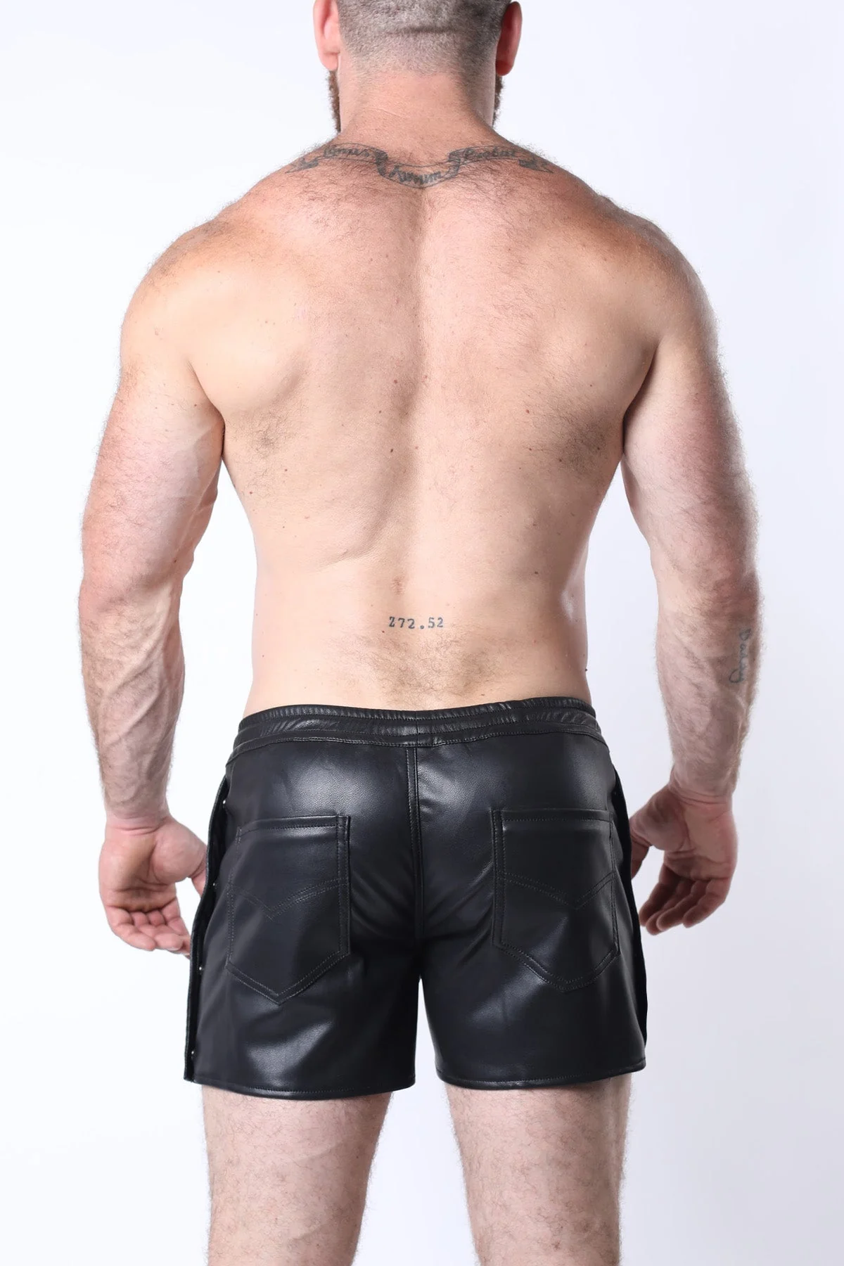 CELLBLOCK 13 Void Void Vegan Leather Snap Up Shorts - Image 2
