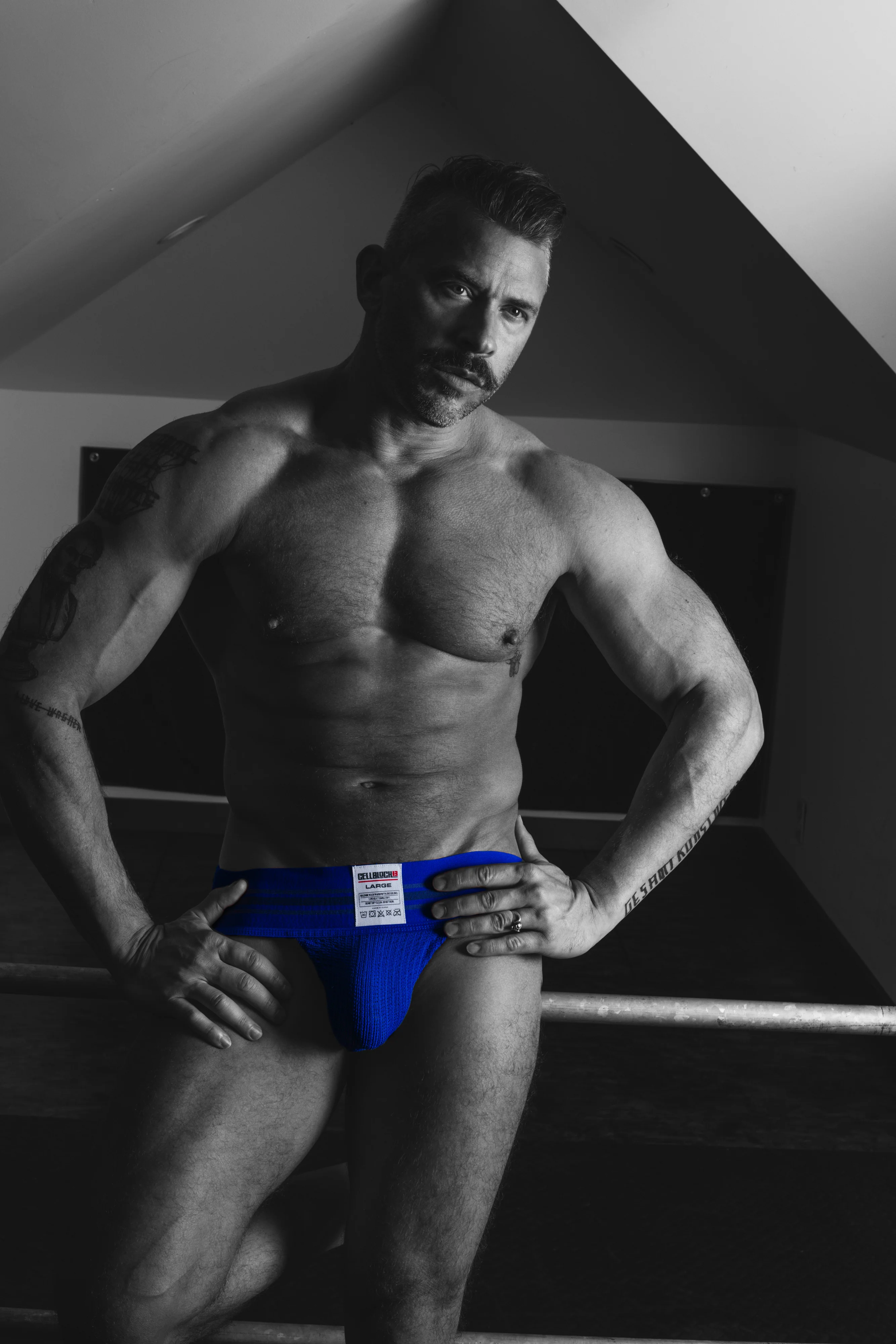 CELLBLOCK 13 TIGHT END JOCKSTRAP - BLUE - Image 2