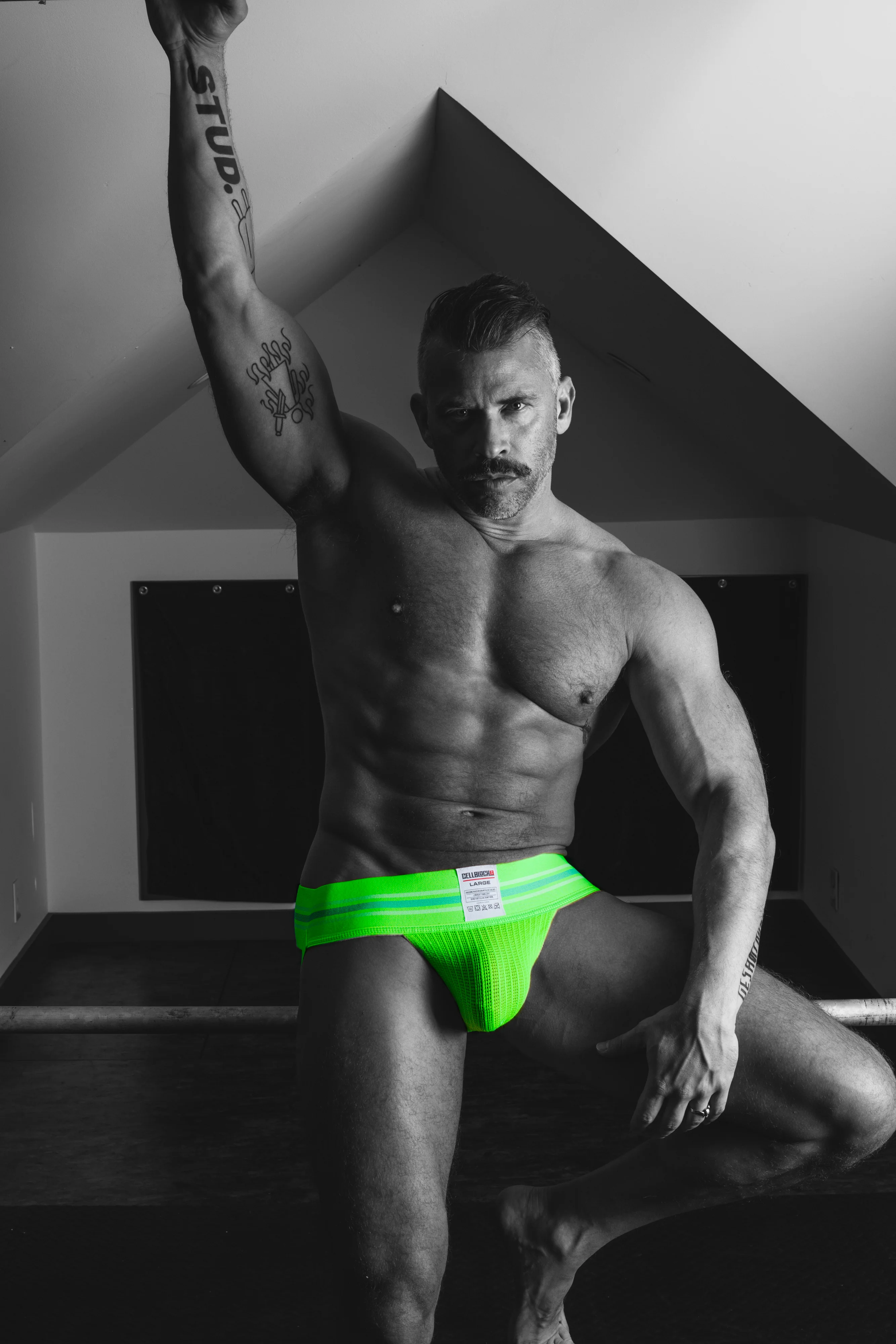 CELLBLOCK 13 TIGHT END JOCKSTRAP - LIME - Image 2