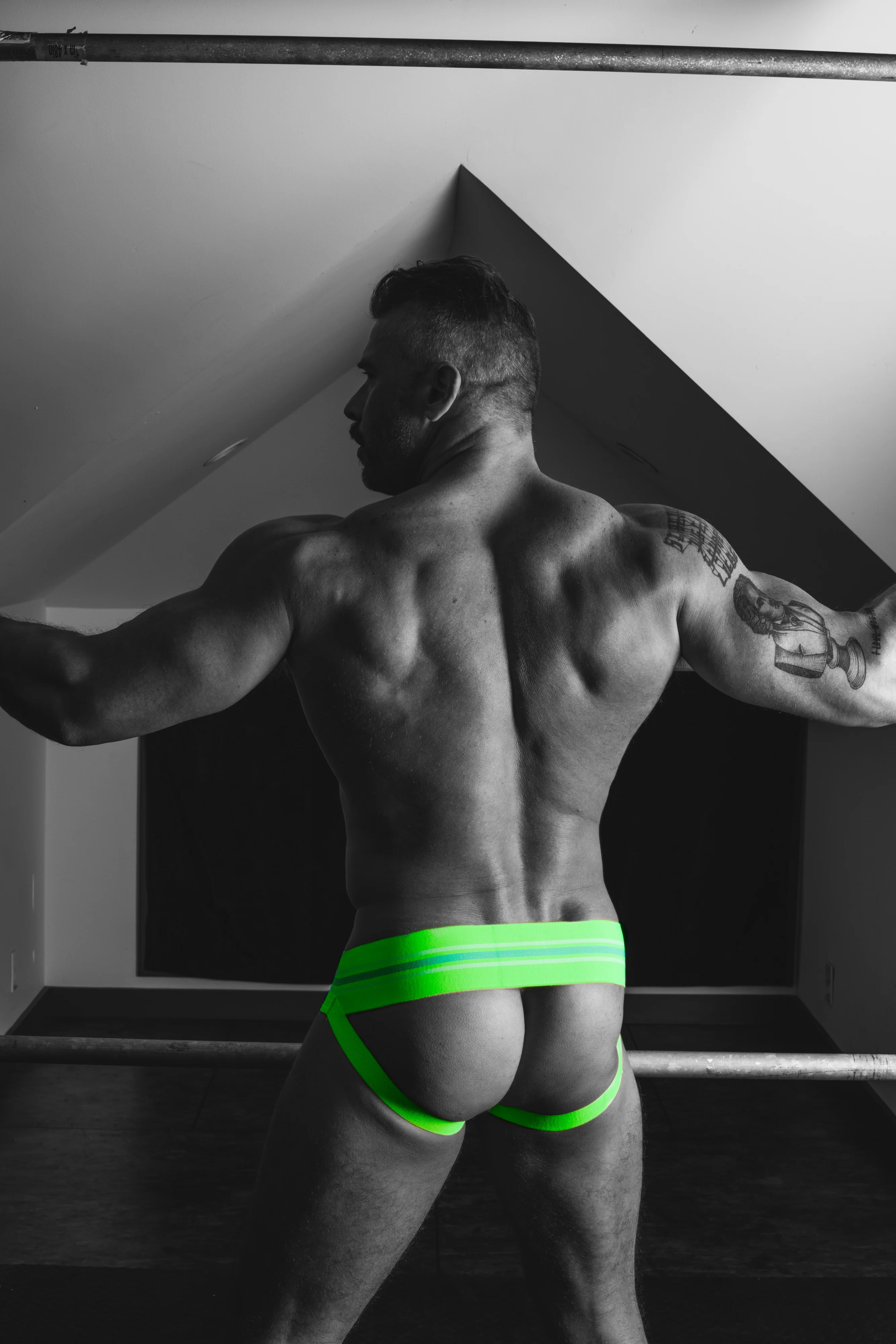 CELLBLOCK 13 TIGHT END JOCKSTRAP - LIME - Image 3