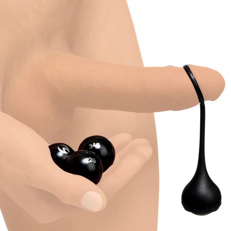 Cock Dangler Silicone Penis Strap with Weights - Image 7