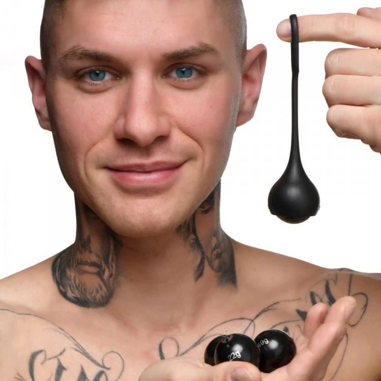 Cock Dangler Silicone Penis Strap with Weights - Image 8
