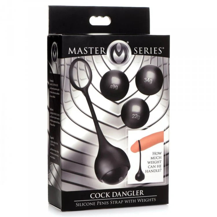 Cock Dangler Silicone Penis Strap with Weights - Image 9