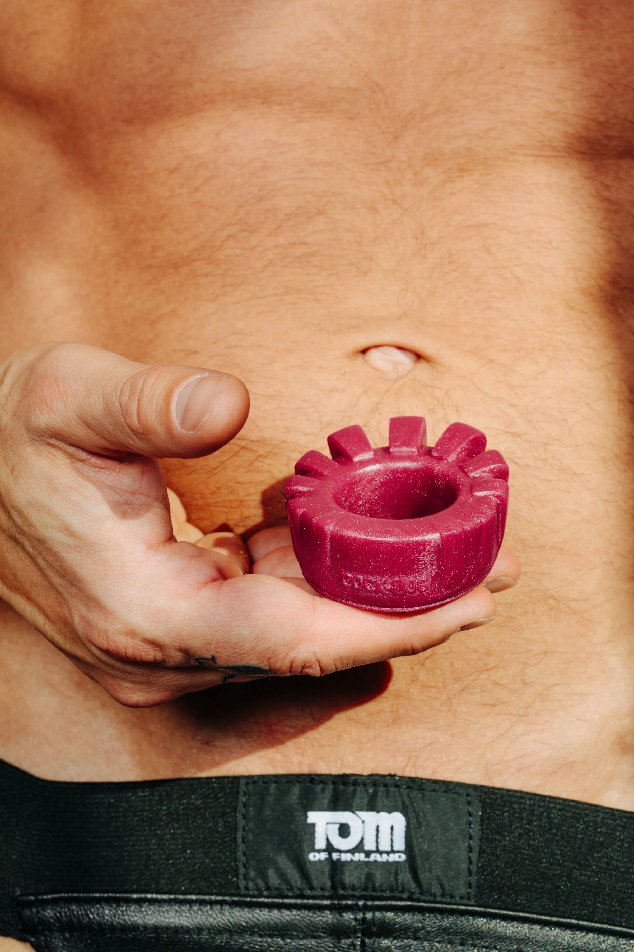 Cock Lug Lugged Cock Ring - Plum - Image 2