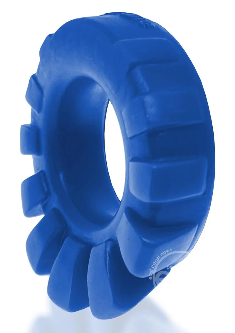 Cock-Lug Silicone Lugged Cock Ring - Marine Blue - Image 4