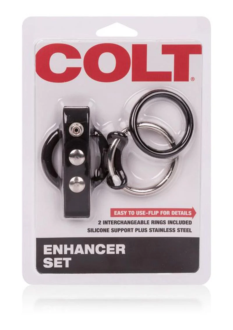 COLT Enhancer Set Cock Ring - Black - Image 2