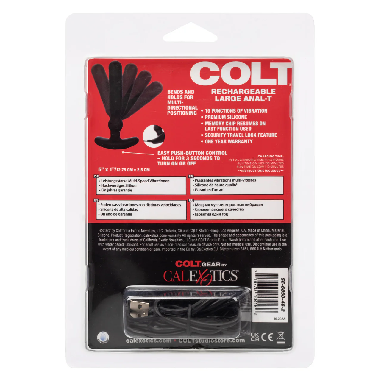 Colt Rechargeable Anal-T Silicone Probe - Large - Image 4