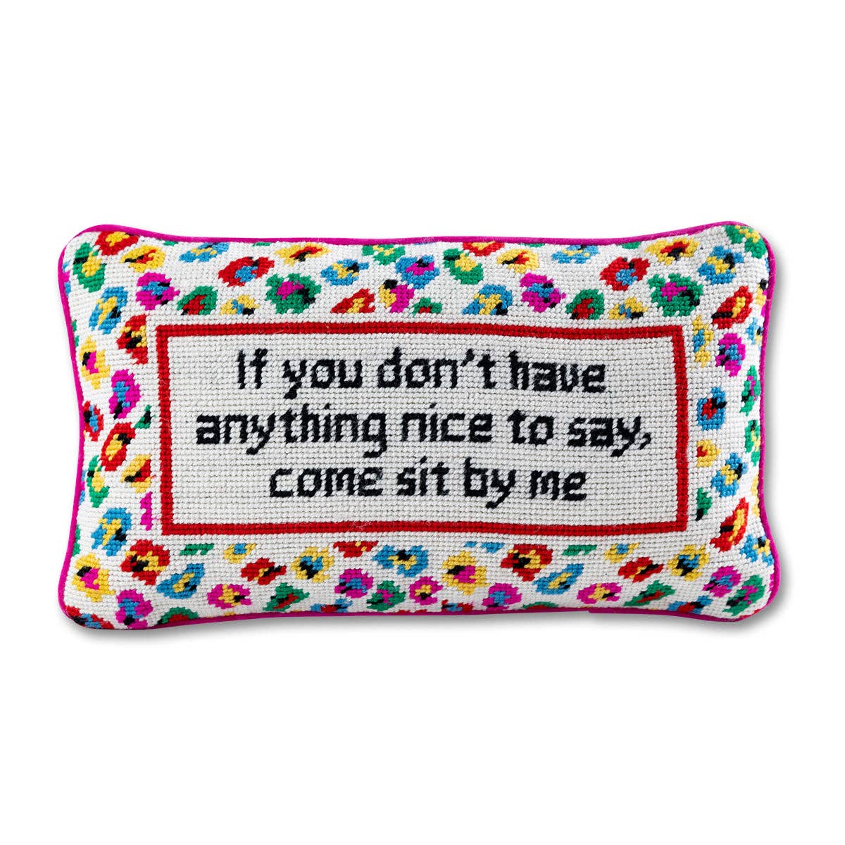 Come Sit By Me Needlepoint Pillow - Image 2