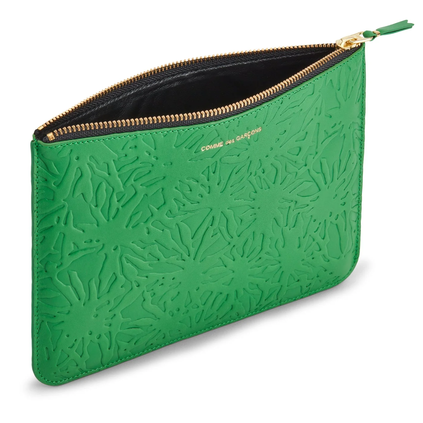 COMME DES GARÇONS EMBOSSED FOREST POUCH WALLET GREEN - Image 3