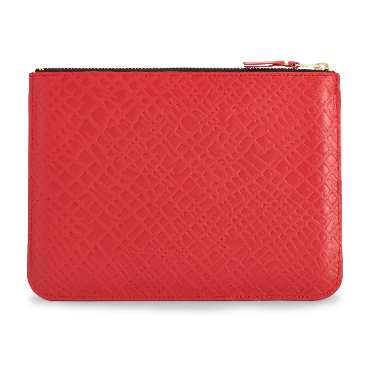 COMME DES GARÇONS EMBOSSED ROOTS POUCH WALLET RED - Image 2
