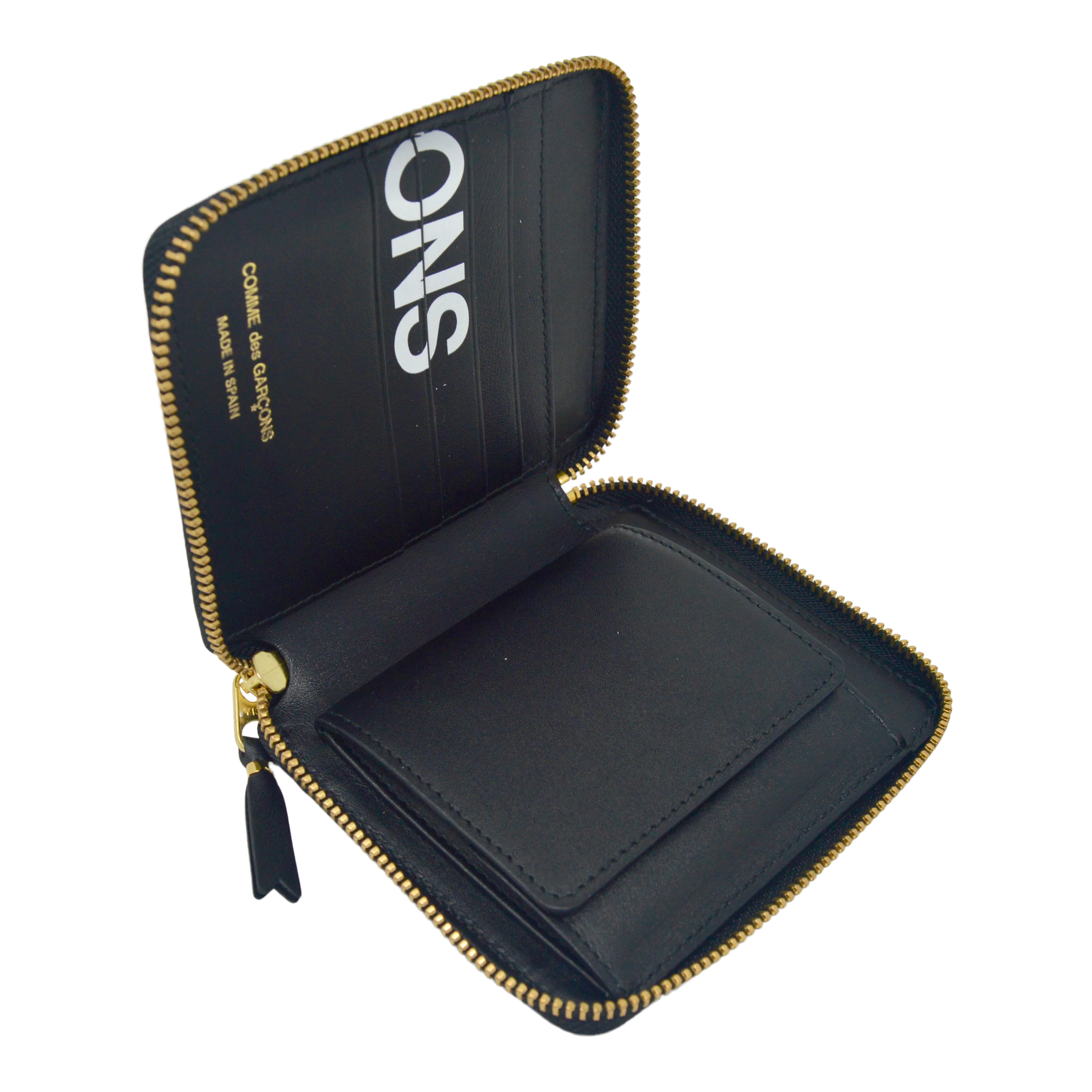 Comme des Garçons Huge Logo Full Zip Small Wallet (Black) - Image 10
