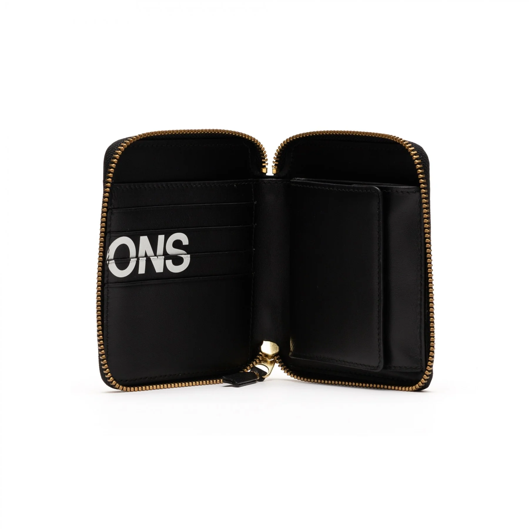 Comme des Garçons Huge Logo Full Zip Small Wallet (Black) - Image 11