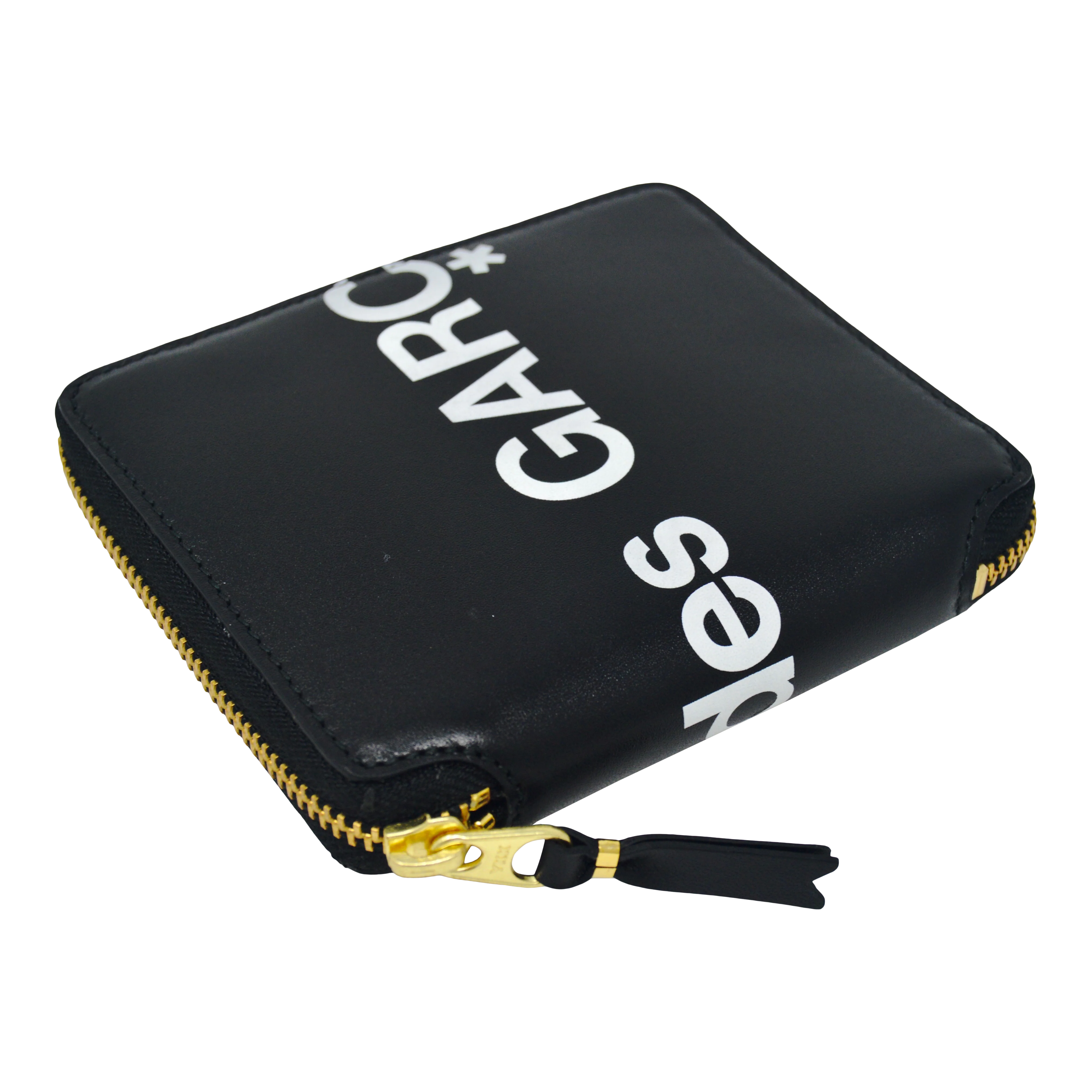 Comme des Garçons Huge Logo Full Zip Small Wallet (Black) - Image 8