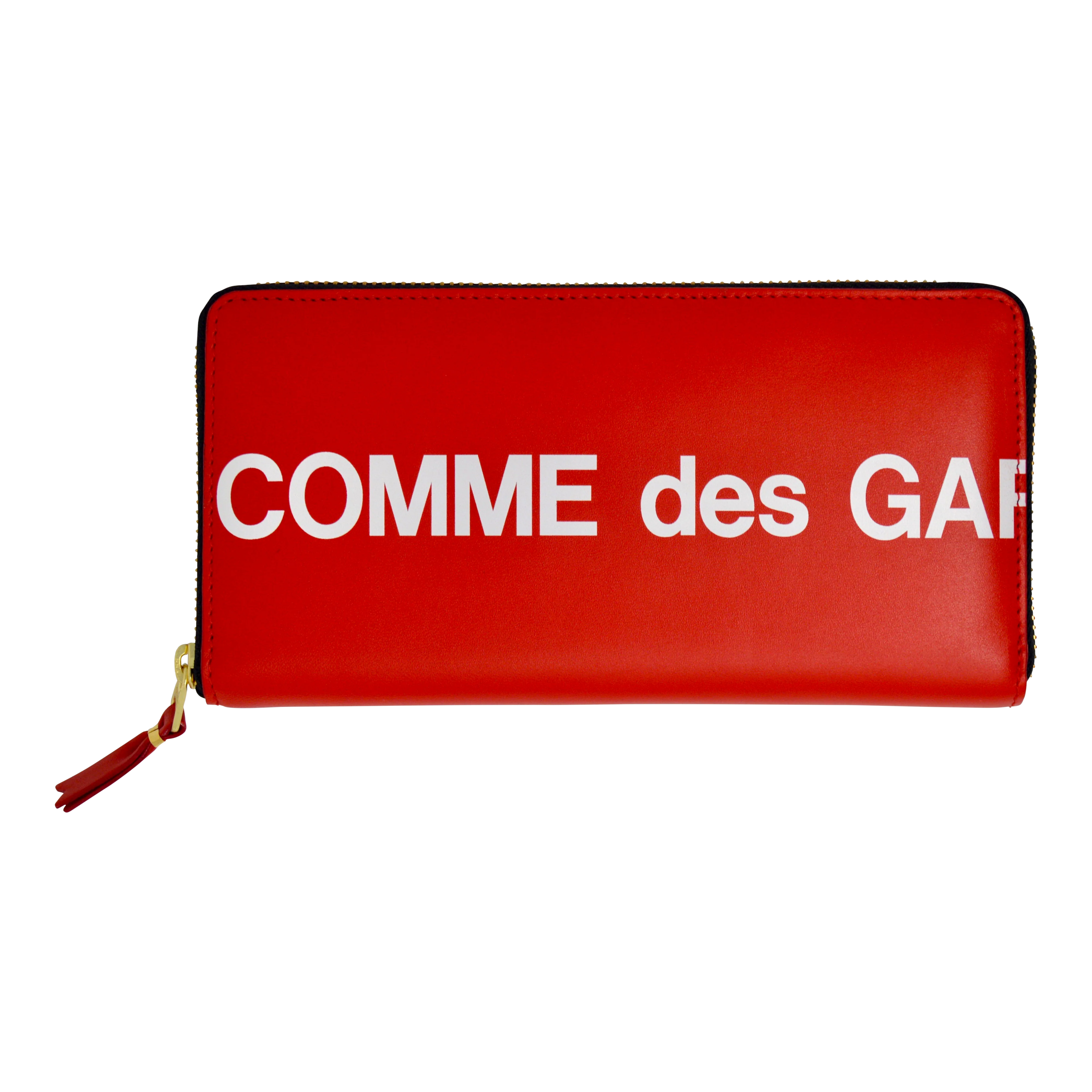 Comme des Garçons Huge Logo Zip Around Travel Wallet (Red) - Image 10