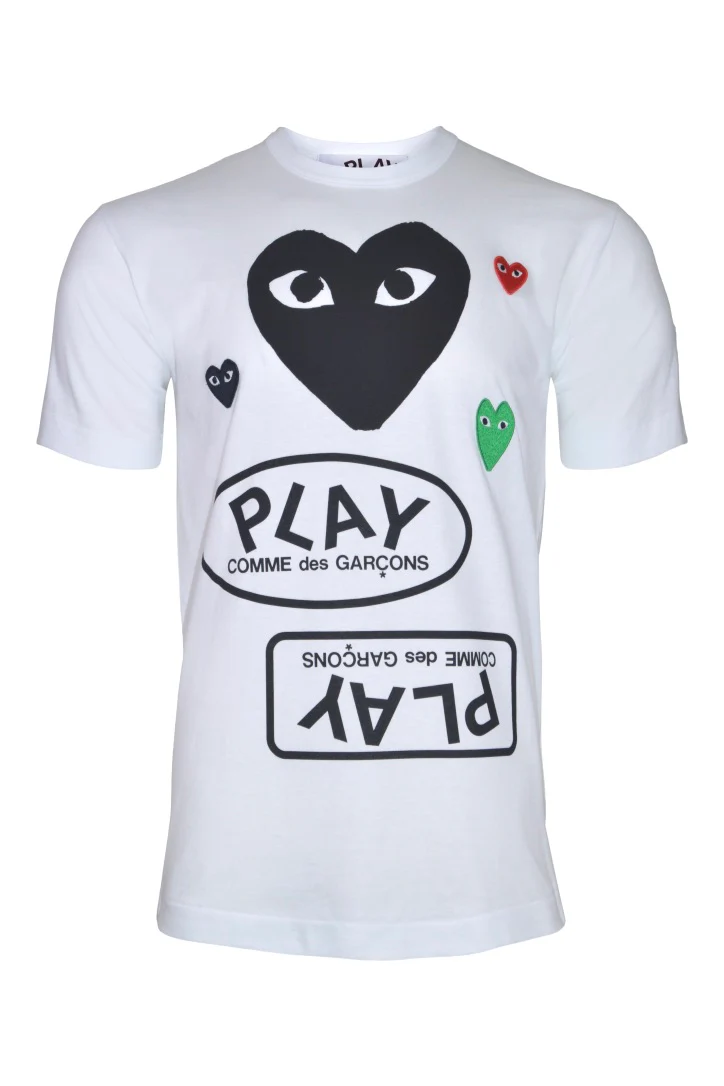 COMME des GARÇONS PLAY Remix WHITE T-SHIRT - Image 2