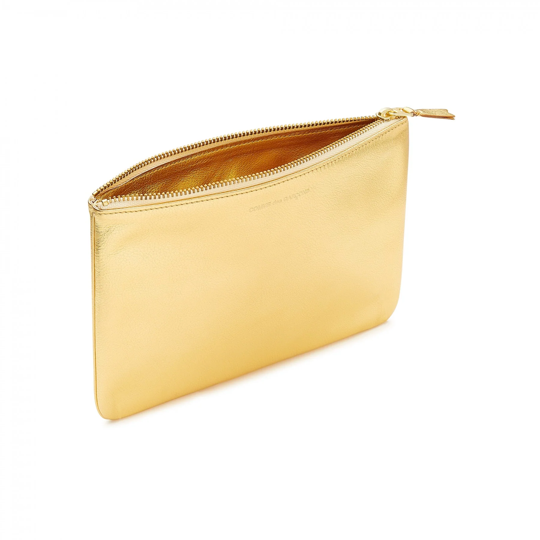 Comme des Garçons Zip Pouch Wallet Gold - Image 2