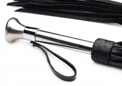 Leather Flogger with Stainless Steel Handle by Strict Leather - Image 2