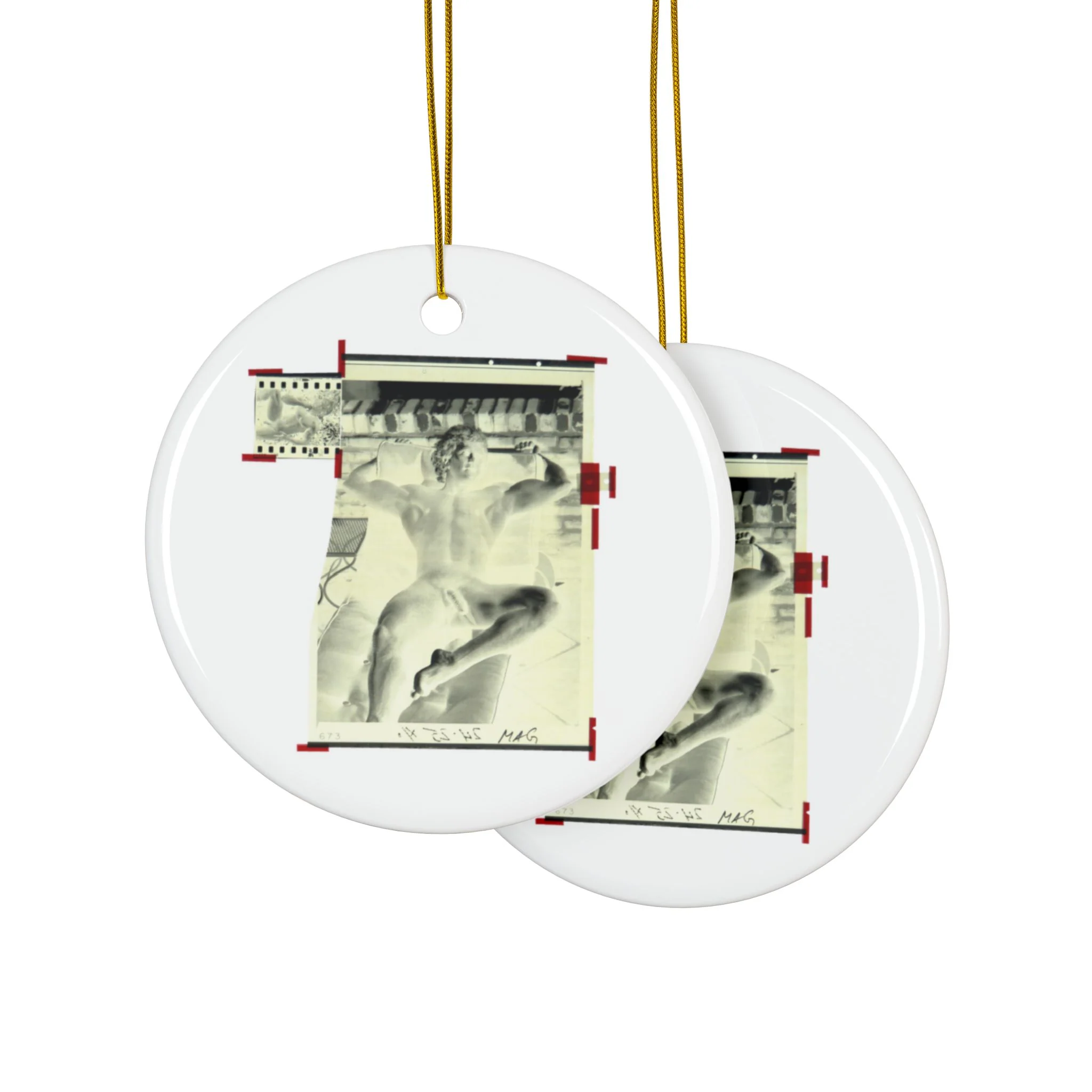 90S VINTAGE GAY PORN TRANSPARENCY #6 Ceramic Ornaments (1pc, 3pcs, 5pcs, 10pcs) - Image 10