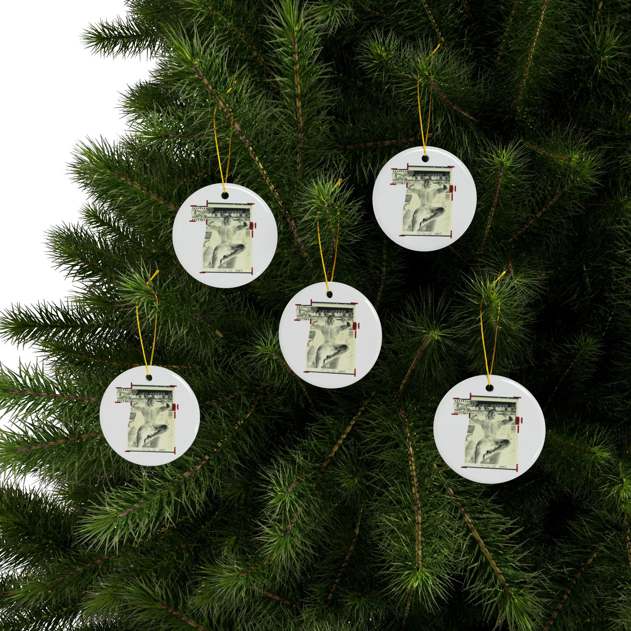90S VINTAGE GAY PORN TRANSPARENCY #6 Ceramic Ornaments (1pc, 3pcs, 5pcs, 10pcs) - Image 12