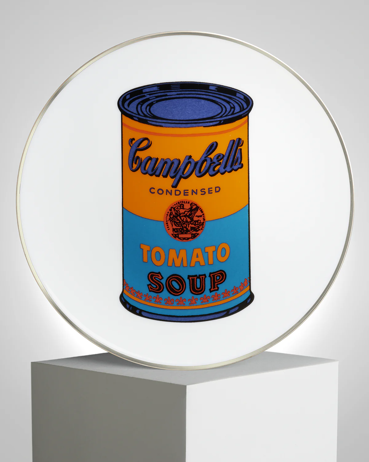 ANDY WARHOL PORCELAIN PLATE -  CAMPBELL - ORANGE/BLUE - Image 10