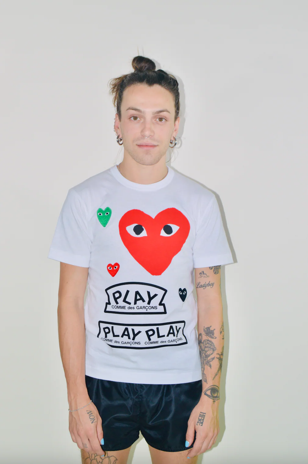 COMME des GARÇONS PLAY Red Heart WHITE T-SHIRT - Image 6