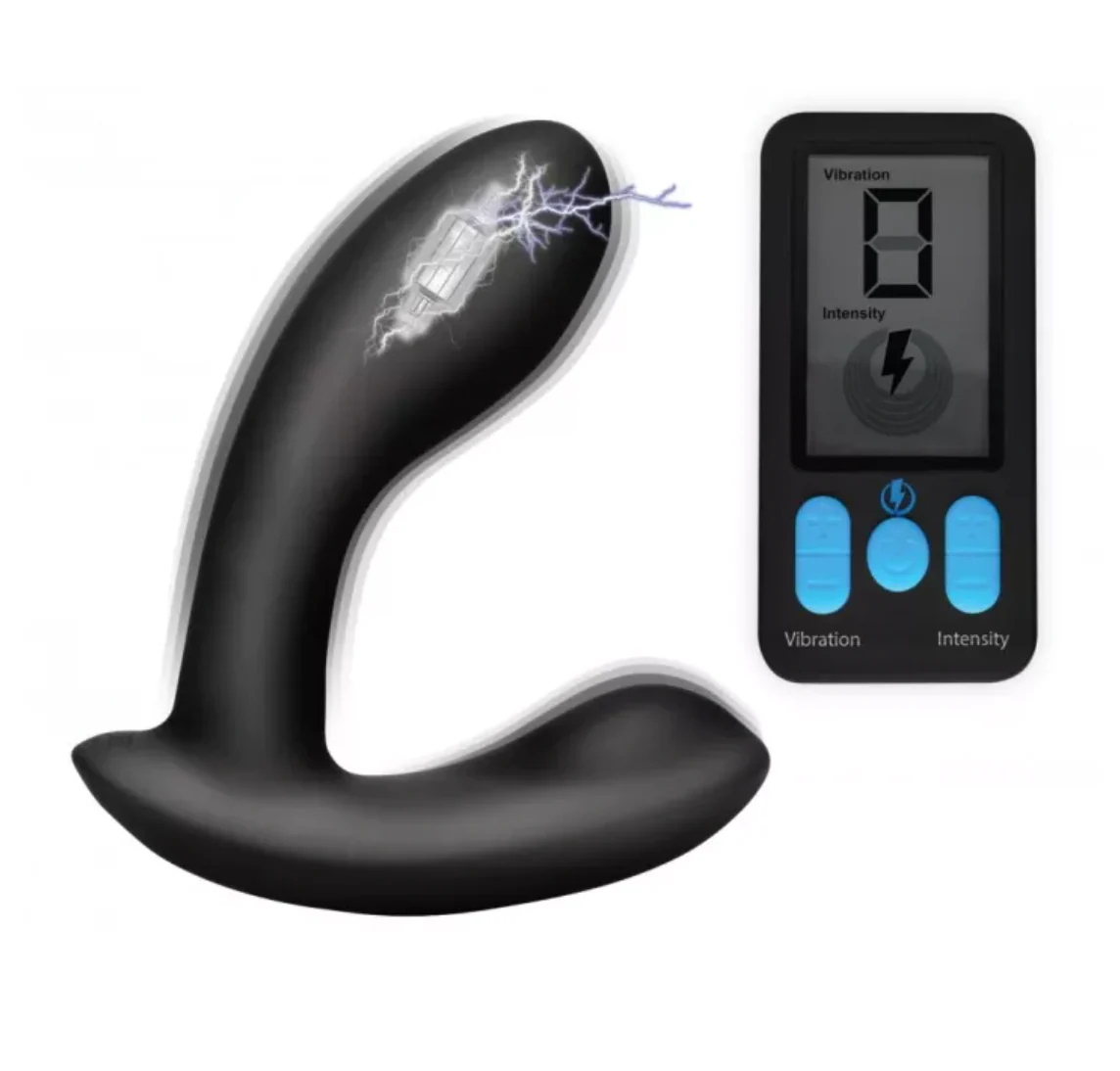 E-Stim Pro Silicone Vibrating Prostate Massager w/ Remote by Zeus - Image 3