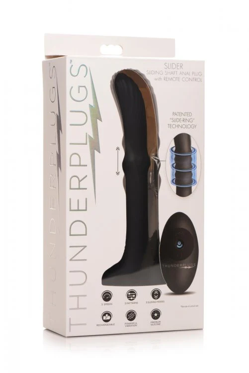 Thunderplugs Sliding Shaft Anal Plug with Remote Control - Image 5