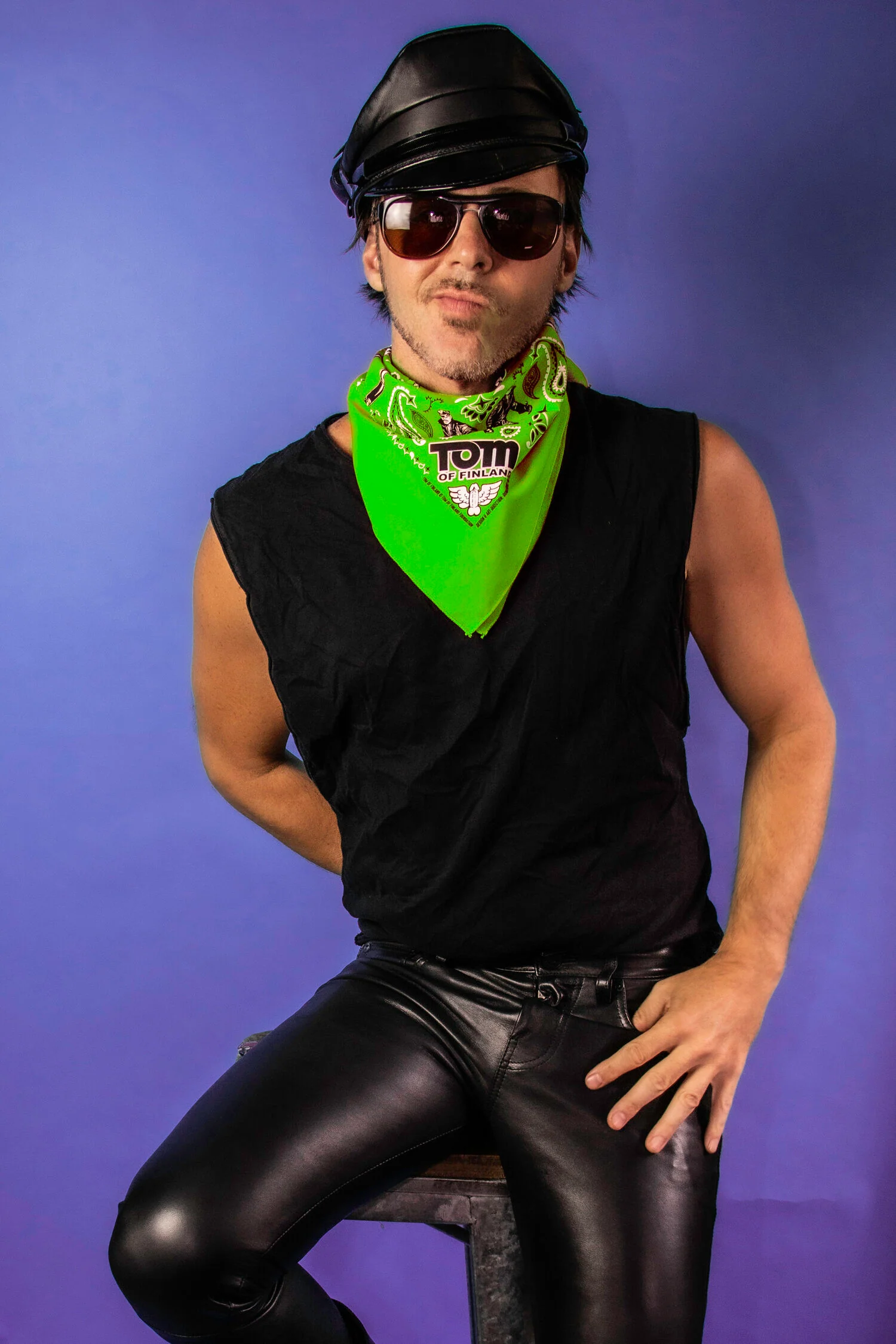 Tom of Finland Bandana by Peachy Kings Green - Image 2