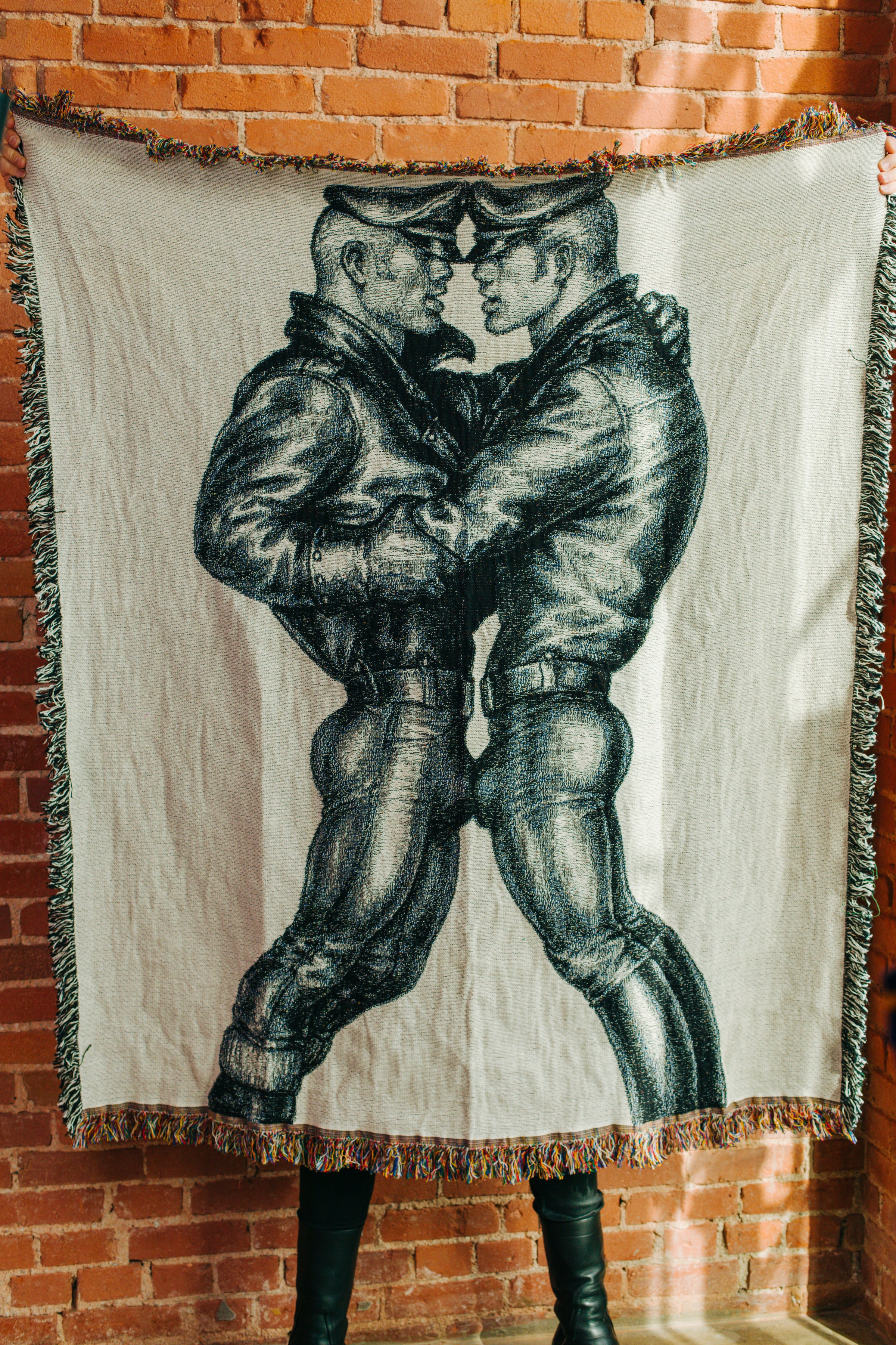 Tom of Finland "Leatherman" Woven Blanket - Image 6