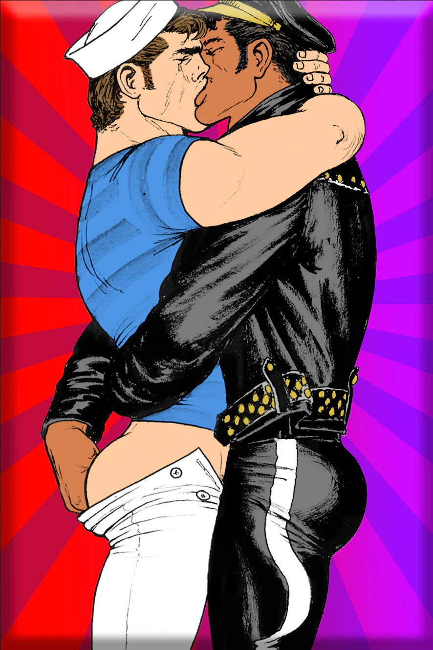 TOM OF FINLAND KISS POW MAGNET BY PEACHY KINGS - Image 2